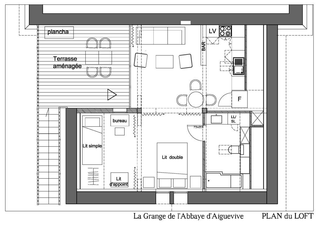 Avec Terrasse Abbaye D'aiguevive Landhaus *